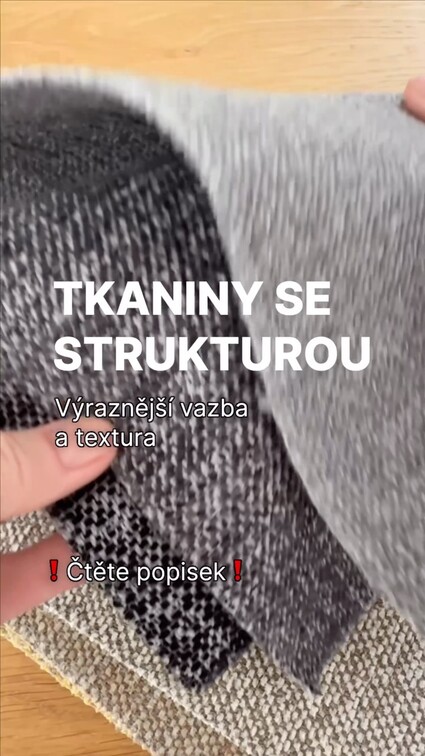 ❗️Tkaniny s hrubší strukturou nejsou vhodné do interiéru,&nbsp;&hellip;