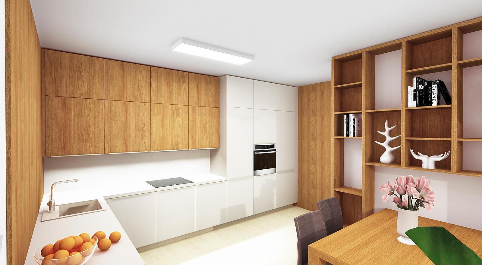 Mystic - porcelánově bílá a dub přírodní